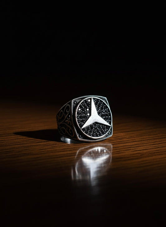 Men's Mercedes Benz Silver Ring