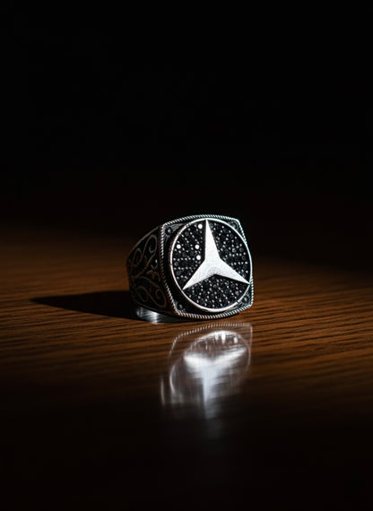 Men's Mercedes Benz Silver Ring