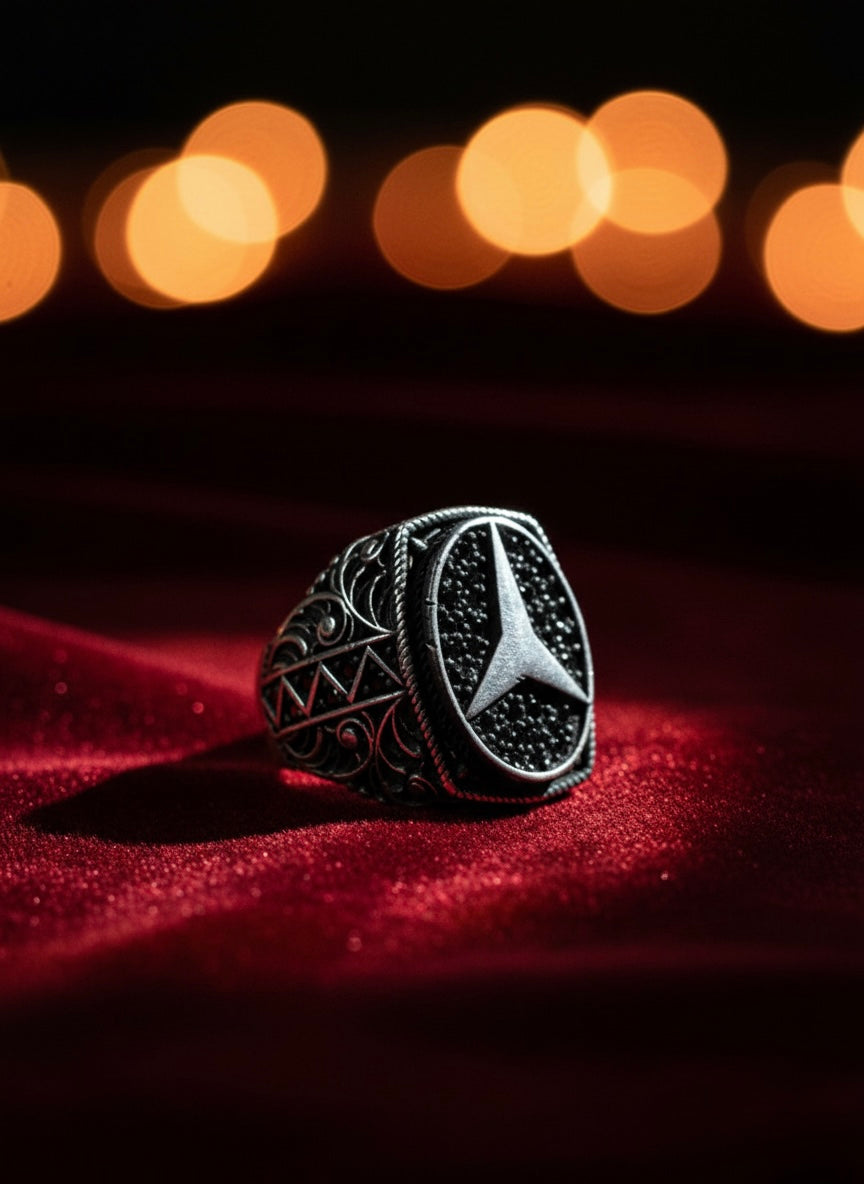 Men's Mercedes Benz Silver Ring