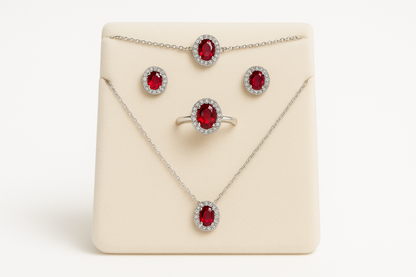 Jewelry Set on Cream Stand